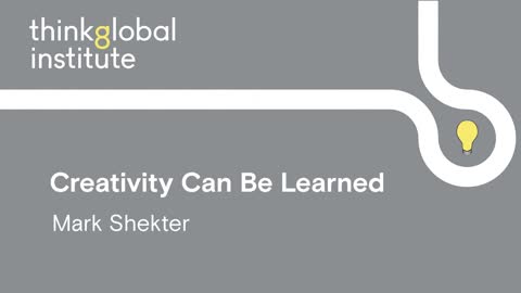 Creativity can be learned
